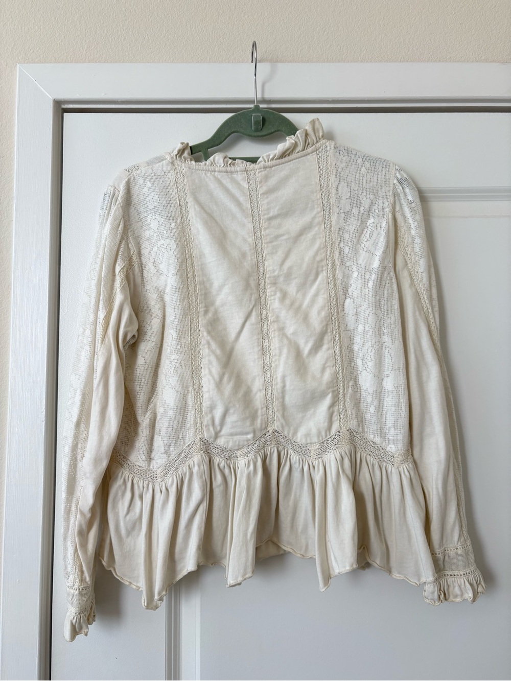 Anthropologie Forever That Girl Embroidered Lace Buttondown Blouse Size Large - Picture 8 of 8